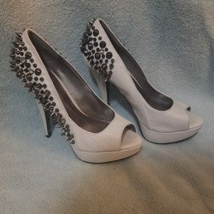 Cream studded platforms
